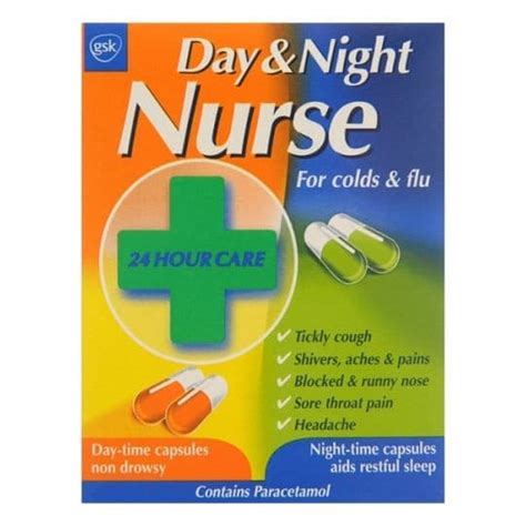 Day & Night Nurse 24 Capsules - Effective Cold & Flu Relief Treatment ...