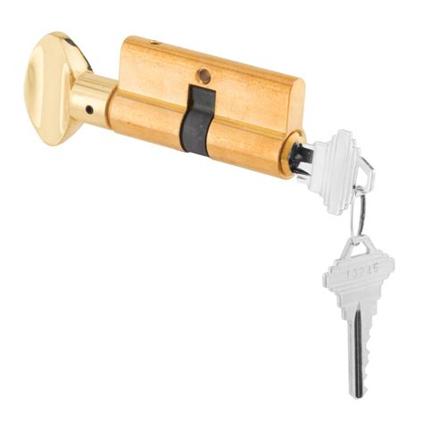 Prime-Line Lock Cylinder with Thumbturn, 5 Pin Tumbler, Schlage, Brass-K 5105 - The Home Depot