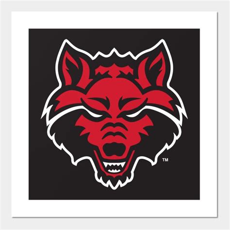 Vintage Style Red Wolves Mascot #2 by gruffbuff | Red wolf, Arkansas ...