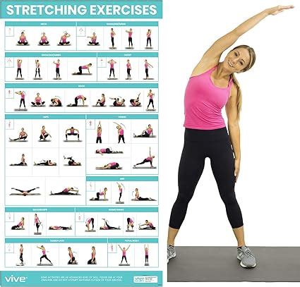 Amazon.com: Vive Workout Posters for Home Gym - 52 Streching Exercises ...