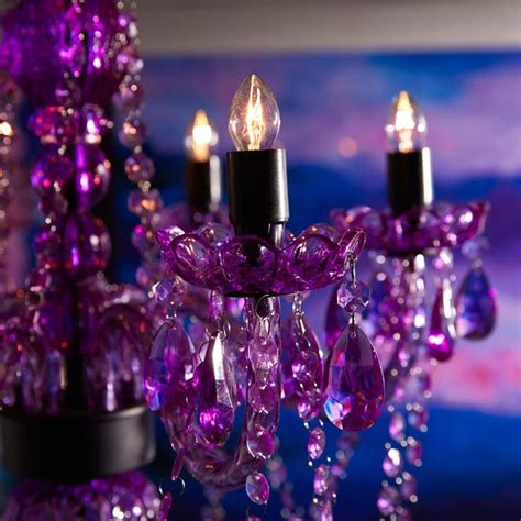 Stephanie Crystal Chandelier in Purple | Purple chandelier, Purple, Crystal chandelier