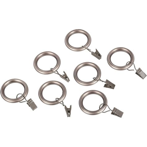 Better Homes & Gardens Metal Curtain Rings, Silver, 7 -Pieces - Walmart.com - Walmart.com