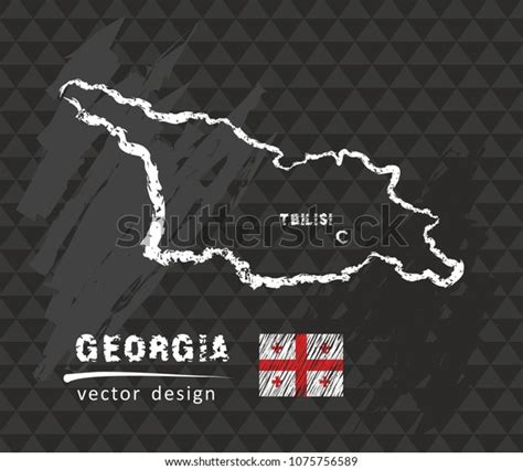 Georgia Map Vector Pen Drawing On Stock Vector (Royalty Free) 1075756589 | Shutterstock