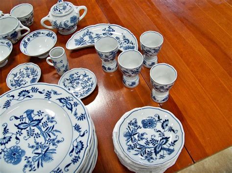 Lot - 56 Piece Set of Blue Danube China