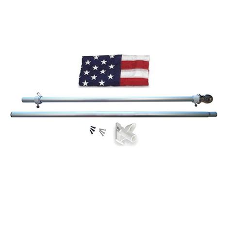 3' x 5' American Nylon Flag and Pole Kit | Wall Flag Pole Kit