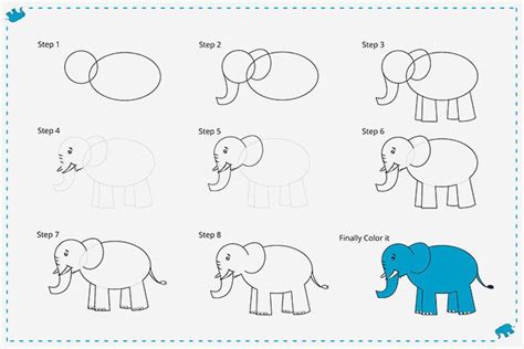 How To Draw A Elephant Step By Step In Pencil - Learn How to Draw an Elephant Cartoon (Zoo ...