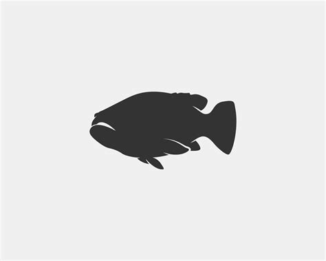 grouper vector silhouette 11542535 Vector Art at Vecteezy