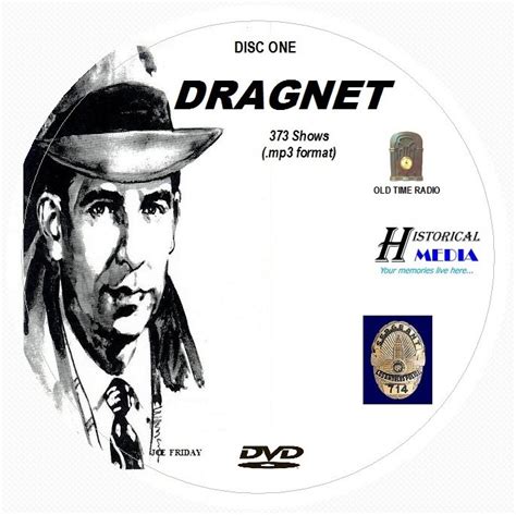 DRAGNET - 373 Shows Old Time Radio In MP3 Format OTR 2 DVDs - Starring Jack Webb