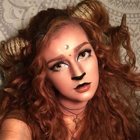 Even if you're not an Aries, this ram makeup is enchanting enough to try. Cosplay Makeup ...