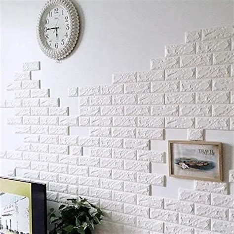 Trendeasy 3D Brick Wallpaper White, For Home at Rs 130/sq ft in Surat | ID: 25386562833