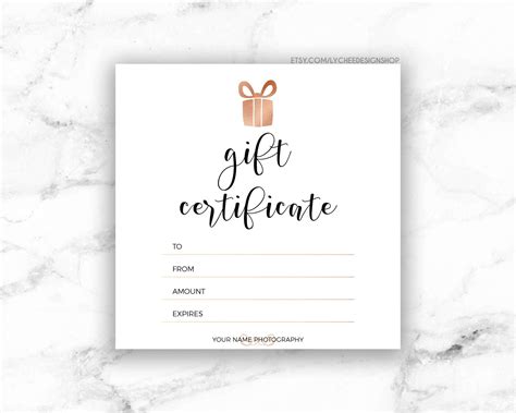 Black And White Gift Certificate Template Free | Popular Professional ...