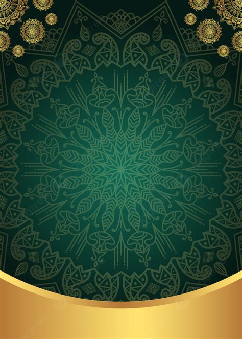 ボーダーの結婚式の招待カードと黄金の曼荼羅の背景イラストイスラムアラビア語花柄イードムバラク 無料ダウンロードのための壁紙画像 - Pngtree