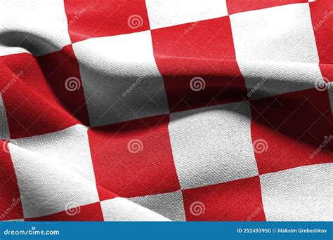 3D Illustration Flag of North Brabant is a Region of Netherlands Stock ...