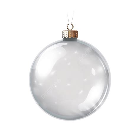 Realistic Glass Christmas Ball, Transparent Christmas Ball Decoration, Crystal Ball, Glass Ball ...