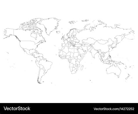 World Map With Country Borders