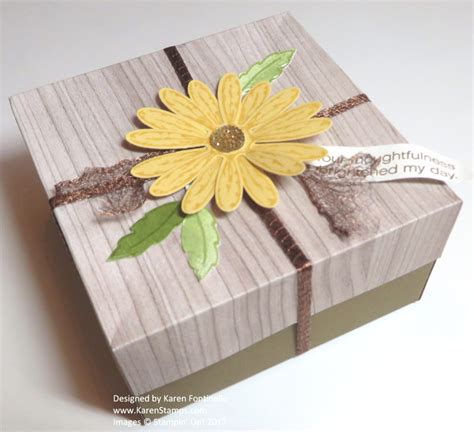 Handmade Daisy Gift Box | Stamping With Karen