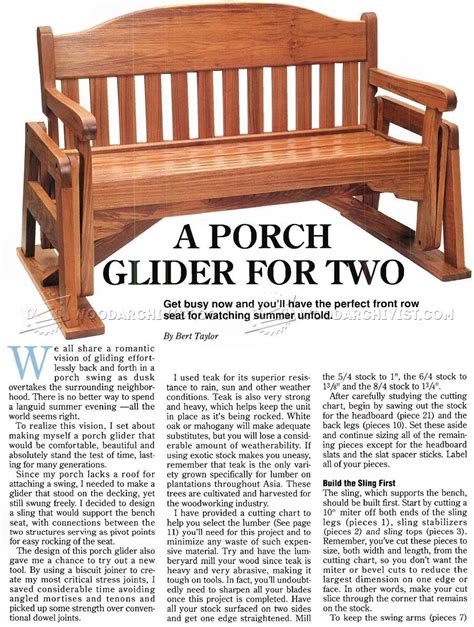 Free Wooden Glider Bench Plans | Porch glider, Outdoor glider, Porch ...