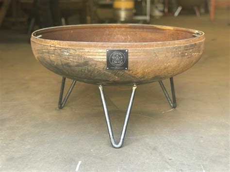 30" Elliptical Mid Century Modern Fire Pit