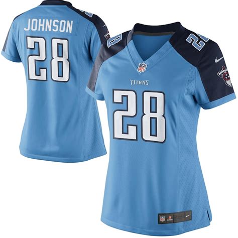 Nike Tennessee Titans Chris Johnson Women's Light Blue Alternate Limited Jersey