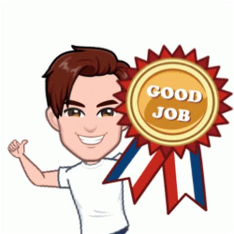 Animated Guy Good Job Medal GIF | GIFDB.com