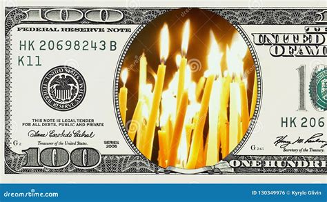 Burning Candles in Frame of 100 Dollar Bill Stock Footage - Video of christian, symbolism: 130349976