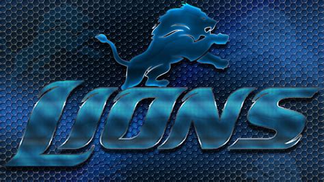 Download Detroit Lions Blue Honeycomb Logo Wallpaper | Wallpapers.com