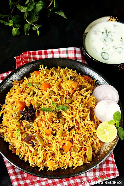 Veg Biryani Recipe Vegetable Biryani Swasthi S Recipes | indiahealthyfood