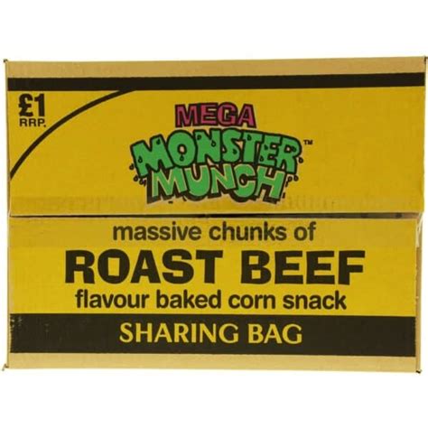 Mega Monster Munch Roast Beef Snacks (72g x 15 Bags) - Rainford Online Trading