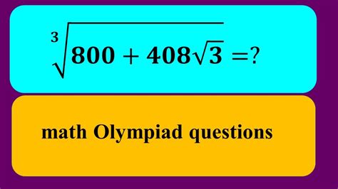 math Olympiad questions - YouTube