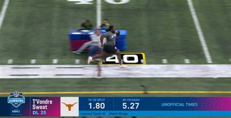 Texas' T'Vondre Sweat, Byron Murphy's 40-yard dashes impress at NFL ...