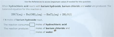 Solved When hydrochloric acid reacts with barium hydroxide, | Chegg.com