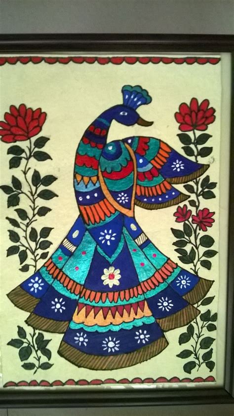 Madhubani painting peacock - Art and Craft School | Madhubani painting, Madhubani paintings ...