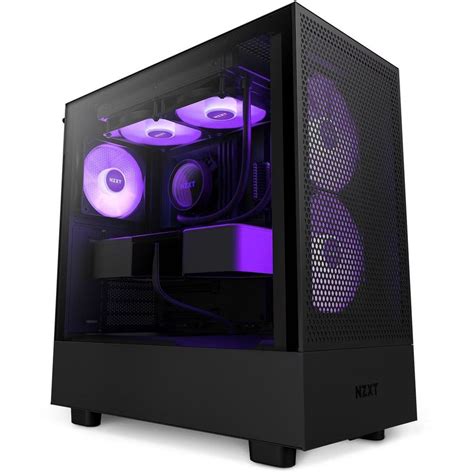 NZXT H5 Flow RGB Black White PC Computer Desktop Case Chassis, Computers & Tech, Parts ...