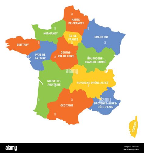 France political map of France. Administrative divisions - metropolitan ...