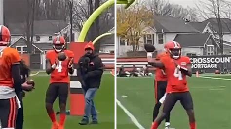 Deshaun Watson Returns To Browns Practice As 11-Game Suspension Nears Its End