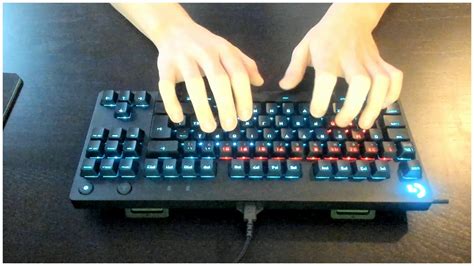 Logitech G Pro Keyboard Sound Test (GX Red Linear) - YouTube