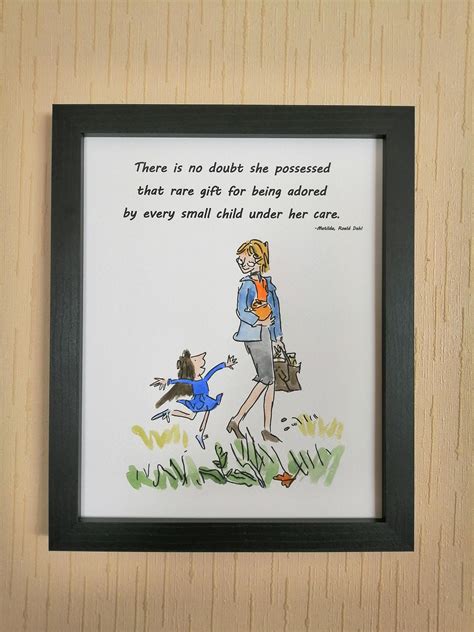 Matilda Miss Honey Quote and Watercolour Painting Roald Dahl - Etsy UK