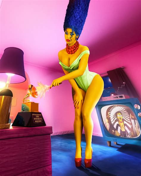 Cardi B's Marge Simpson Cosplay, Leaves Some Green With Envy - LA Progressive