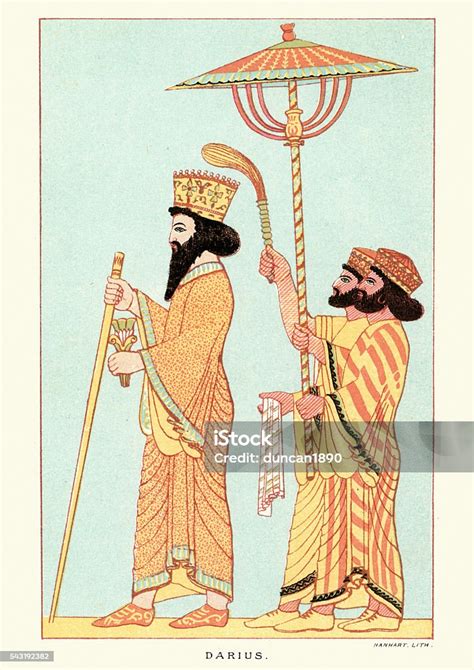 Darius I Third King Of The Persian Achaemenid Empire Stock Illustration - Download Image Now ...