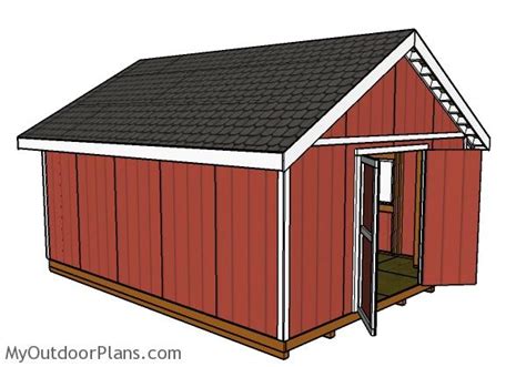 16x20 Shed Plans | MyOutdoorPlans