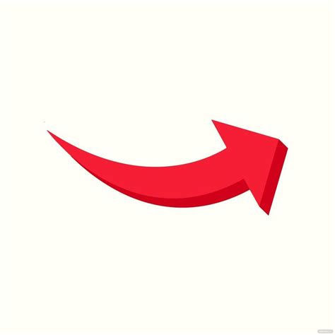 Curved Red Arrow Vector in Illustrator, SVG, JPG, EPS, PNG - Download | Template.net