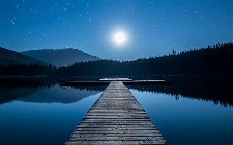 Lake view Moon 4K Wallpapers | HD Wallpapers | ID #25355