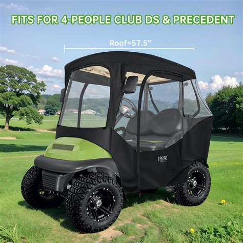 Snapklik.com : 10L0L 600D Golf Cart 2 Passenger Driving Enclosure For Club Car DS & Precedent