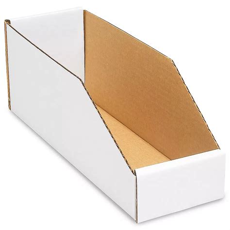 White Corrugated Parts Bins - 4 x 12 x 4 1/2" S-704 - Uline