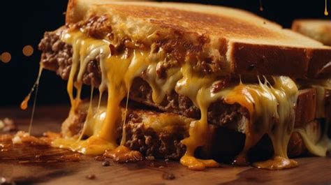 Premium AI Image | Fresh grilled melting cheese sandwich