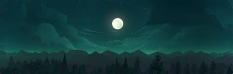 Moonlit Serenity: Firewatch HD Wallpaper