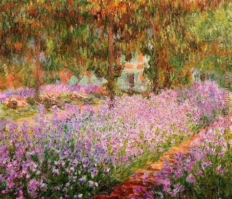 Monet Irises in Monet's garden Painting - 50% OF