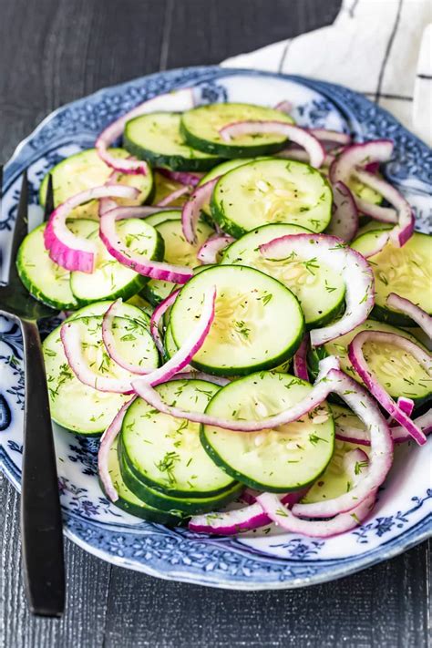 🏅 Recette de salade de concombre facile (salade de concombre et oignon)