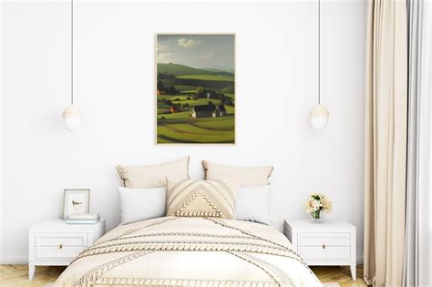 Country Farm Printable Wall Art, Landscape Art Print Instant Download, Downloadable Oil Painting ...