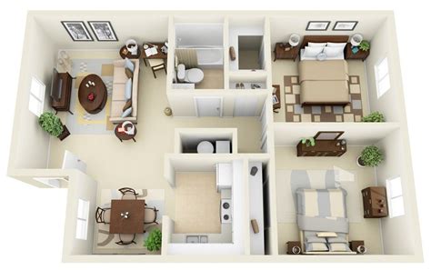 Small Apartment Floor Plans Two Bedroom